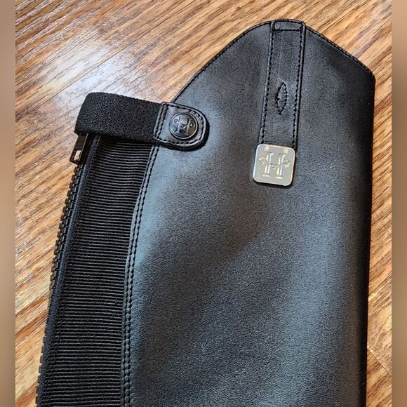 NWT Black Leather Huntley Equestrian Ultra Soft Half Chaps Unisex Size Small - Picture 6 of 16